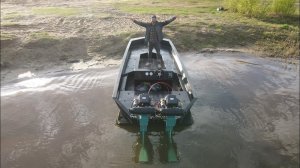 Два мотора болотохода Max motor на лодке Гунч впервые в России