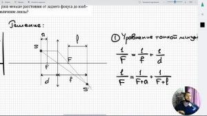 #9 Геометрическая оптика. Уравнение тонкой линзы
