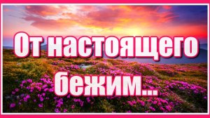 От настоящего бежим, потом живём одним лишь прошлым, но что имеем не храним...