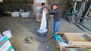 Полистирол бетон сухая смесь - замес (приготовление)