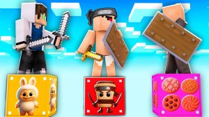 ЛАБУБУ ЛАКИ БЛОК VS КАПУЧИНО АСАСИНО VS КРАМБЛ КУКИ! НУБ ПРОТИВ ПРО! ВЫЖИТЬ НА 1 БЛОКЕ!