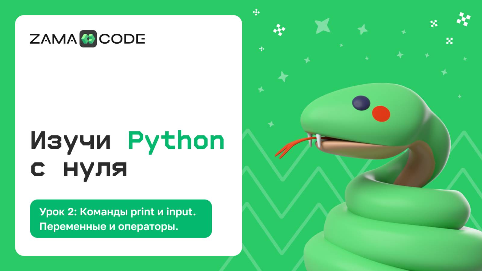 2. Первые команды в Python: print и input. Типы данных. смотреть онлайн