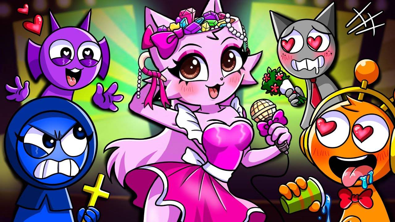 КАПУЧИНО С ДЕВОЧКОЙ-КОШЕЧКОЙ СТАЛО ЕЩЕ ЯРЧЕ! 💖💖 |Анимация "Брейнрот, Спрунки" смотреть онлайн