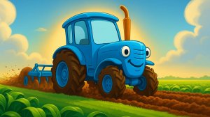 Синий Трактор｜Трактор едет по полям| Детская Песня| Синий Трактор для малышей | Синий Трактор Песни