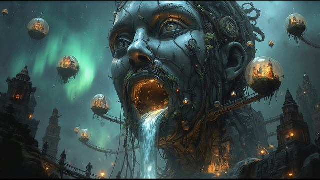 Crystal Face Oracle 🗣️ 2-Hour Surreal Ambience ｜ Floating Orb River Soundscape ｜ Atmospheric ｜ Epic