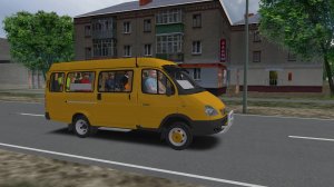 Поездка на ГАЗ-322130 по маршруту №30 по карте Большая Деревня 1.1