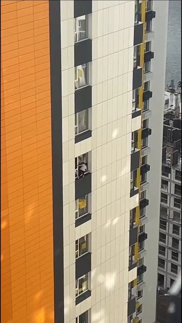 А как вы моете свои окна?Смелая или отчаявшаяся, как думаете?