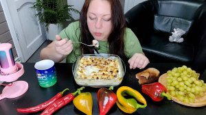 Мукбанг Пельмени в сырно-сливочном соусе. Это ШЕДЕВР!