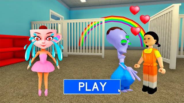 СЕКРЕТНОЕ ОБНОВЛЕНИЕ: Инопланетянин влюбился в куклу из Игры в кальмара? Roblox сходит с ума! смотреть онлайн