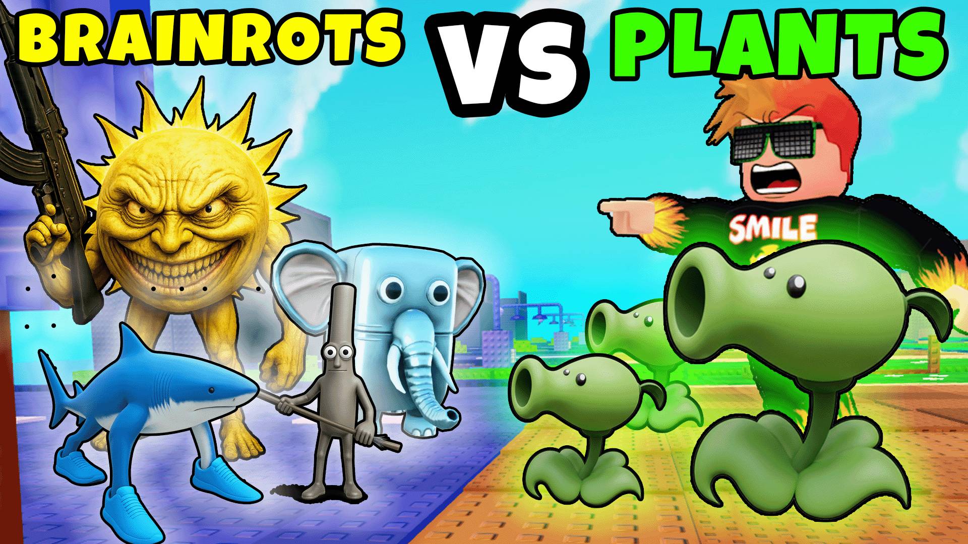 Битва Растений против Брейнротов! Plants Vs Brainrots Roblox смотреть онлайн
