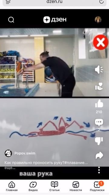 Пронос руки в кроле