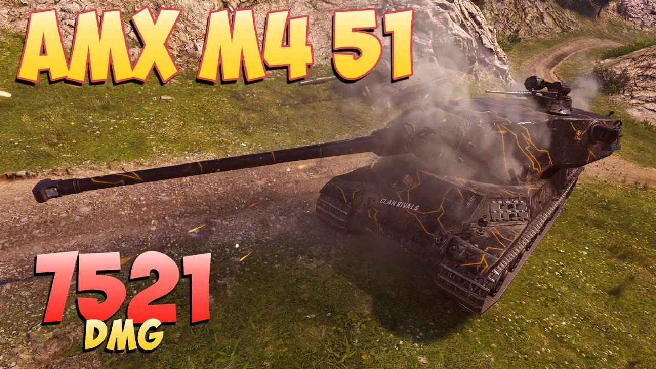 AMX M4 51 • Длинная игра! - 6 Фрагов 7.5K Урона • Мир Танков