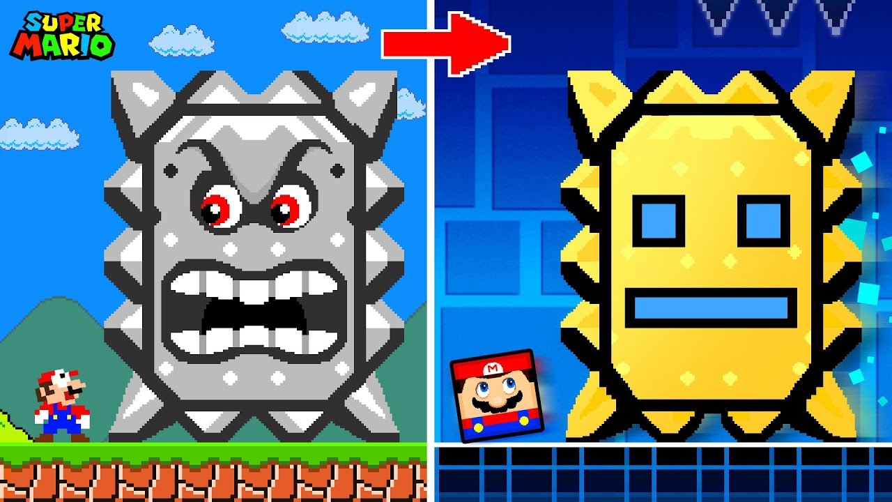 😱 Марио пытается пройти Super Mario Bros., но уровни превратились в кошмар из Geometry Dash! смотреть онлайн