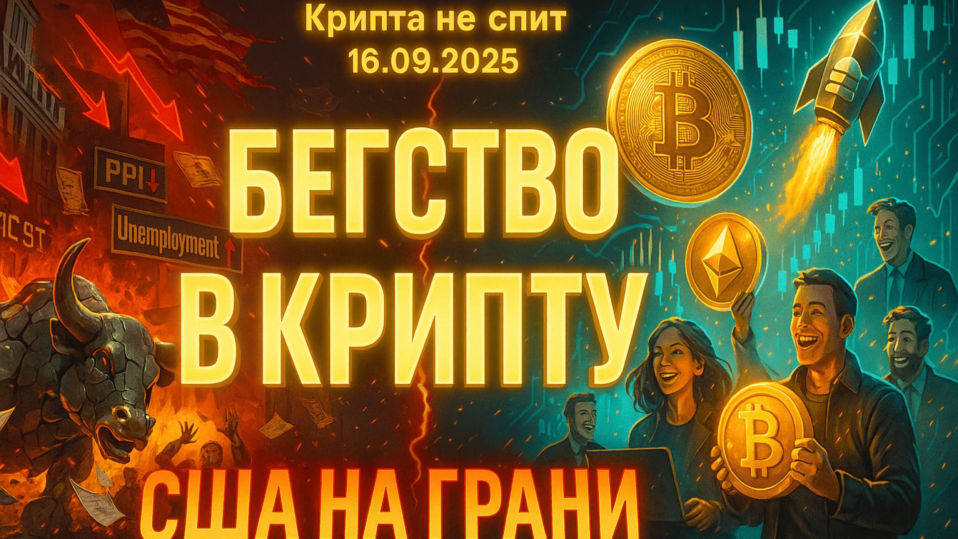 КРИПТА НОВОСТИ 16.09.2025 | КРАХ ЭКОНОМИКИ США - РОСТ КРИПТЫ | БИТКОИН И КИТЫ | NFT ЗА ПУТЕШЕСТВИЕ смотреть онлайн