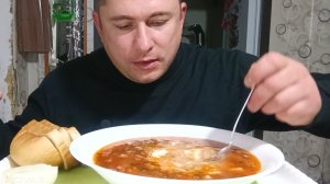 мукбанг/обжорыч/солянка с копчёностями /