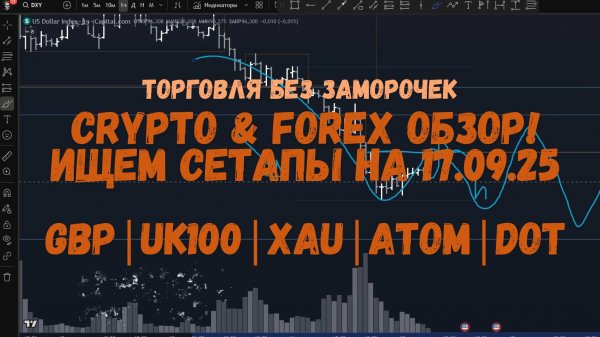 CRYPTO & FOREX Обзор на 17.09.25 - GBP | UK100 | XAU | ATOM | DOT и по мелочи