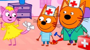 Мультики ТРИ КОТА, мультфильмы про котят, мультик для малышей, мультик про врачей