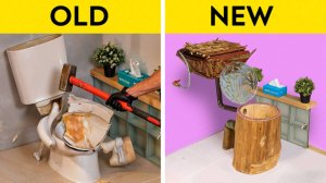 Простые способы 🚽 Превратить старый унитаз в стильный предмет интерьера ✨