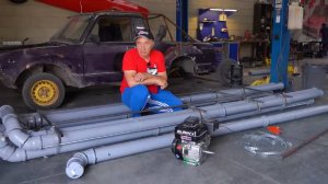 ЛОДКА из ПВХ ТРУБ с МОТОРОМ за 5.000 РУБЛЕЙ