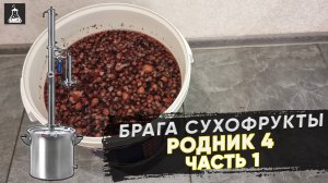 Самогон из сухофруктов на Родник 4. Брага и первый перегон