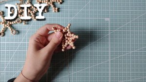 [DIY] Снежинка из деревянных бусин (вариант 2\3)