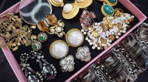 203. Trifari sterling, антикварное свадебное украшение, клипсы от De Lizza & Elster (Джулиана)