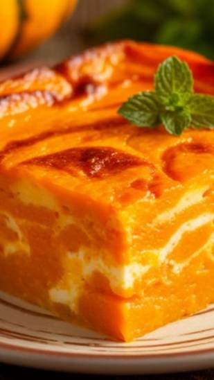 Творожно-тыквенная запеканка Зебра