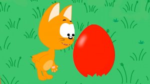 Котенок Котэ и Разноцветные яйца - Динозаврики в Яйце - Песенка мультик для детей малышей