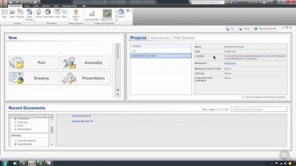 05 - Getting Inventor Set, Application, and GUI Settings to Help You Succeed - Applications & Doc Se