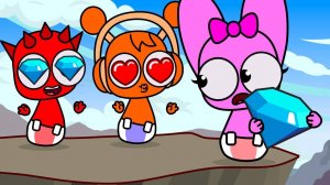 МАЛЫШИ СПРУНКИ НАХОДЯТ СОКРОВИЩЕ 💎 ОРЕН И РЭДДИ ВЛЮБЛЯЮТСЯ В ПИНКИ 💗 Анимация про малышей Спрунки