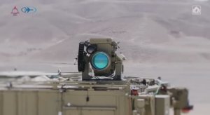 Демонстрация работы израильской лазерной системы ПВО «Железный луч»