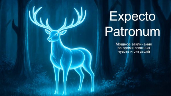 Патронус - мощное заклинание во время сложных чувств и ситуаций