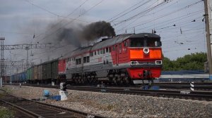 Тепловоз 2ТЭ116-0632. Отправление.