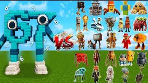 Секрет 67 против всех БОССОВ Brainrot - Битва мобов в Майнкрафте