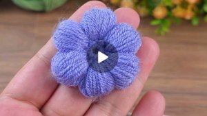 Цветочек крючком #всевжизнисвязано #вязаниекрючком