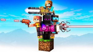 ✅ Битва На Одном Блоке с ОРУЖИЕМ в Майнкрафт!