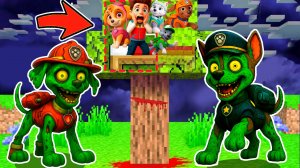 ЩЕНЯЧИЙ ПАТРУЛЬ с ЗОМБИ ВИРУСОМ против СЕКРЕТНАЯ БАЗА НА ДЕРЕВЕ СКАЙ РАЙДЕР МАРШАЛ В МАЙНКРАФТ МУЛЬТ