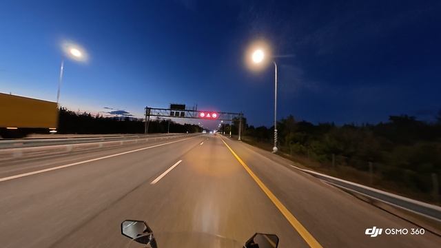 Тест камеры DJI osmo 360 night mode на мотоцикле! Едем по М4-Дон болтаем о всём!