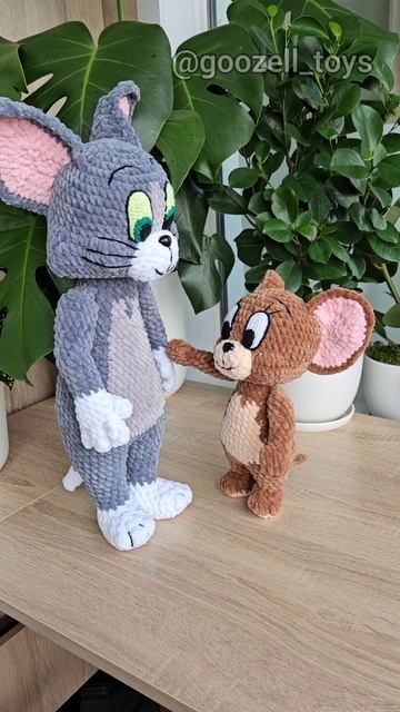Вязаные Том и Джерри крючком, амигуруми схема @goozell_toys смотреть онлайн