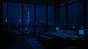 Дождливая Ночь 🌙 Вид На Город Из Спальни | Уют И Спокойствие