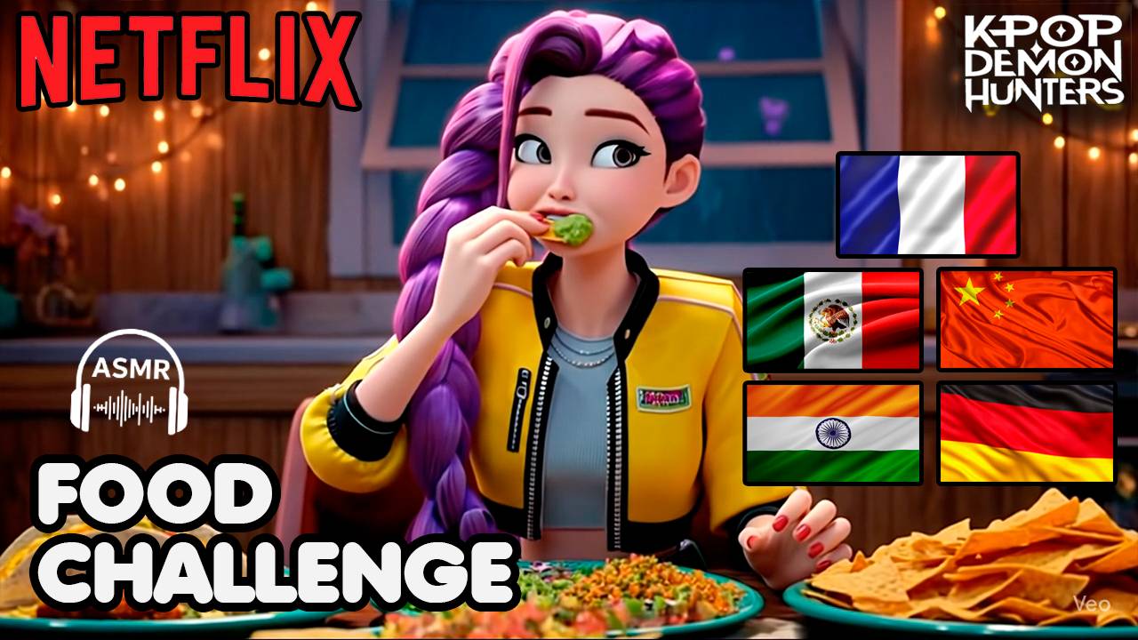 Руми ASMR челлендж с едой | Кейпоп-охотницы на демонов смотреть онлайн