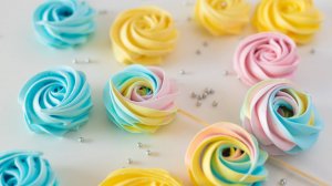 Меренга цветная