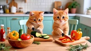 Котики учатся готовить