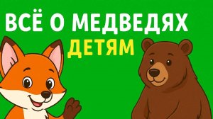Детям о медведях. Обучающее видео для детей