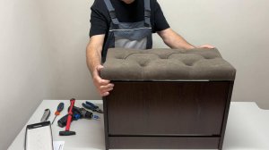 Видеоинструкция сборки закрытого пуфика А-4
