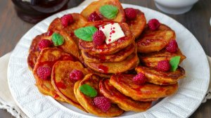 🥞 Постные оладьи из тыквы и банана - рецепт вкусного осеннего завтрака