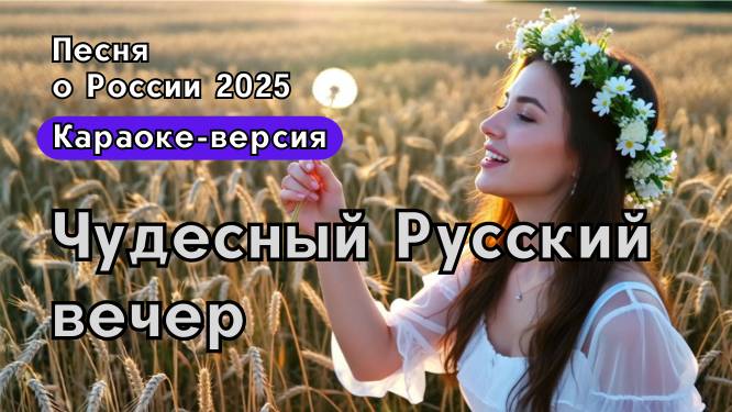 "Чудесный Русский вечер" — песня о красоте родных мест и любви к Родине| Версия караоке смотреть онлайн