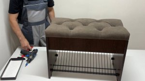 Видеоинструкция по сборке пуфика с ящиком для хранения вещей А-1