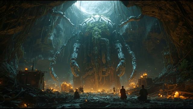 Awakened Colossus 🌟 2-Hour Awe-Inspiring Ambience ｜ Techno-Religious Ritual ｜ Energy Harvesting