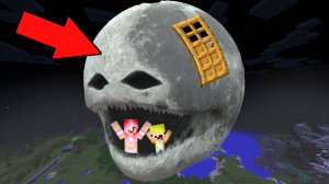 🌚 ПОСТРОИЛИ ДОМ ВНУТРИ ЛУНА ПРОСНУЛАСЬ в МАЙНКРАФТ! НУБИК